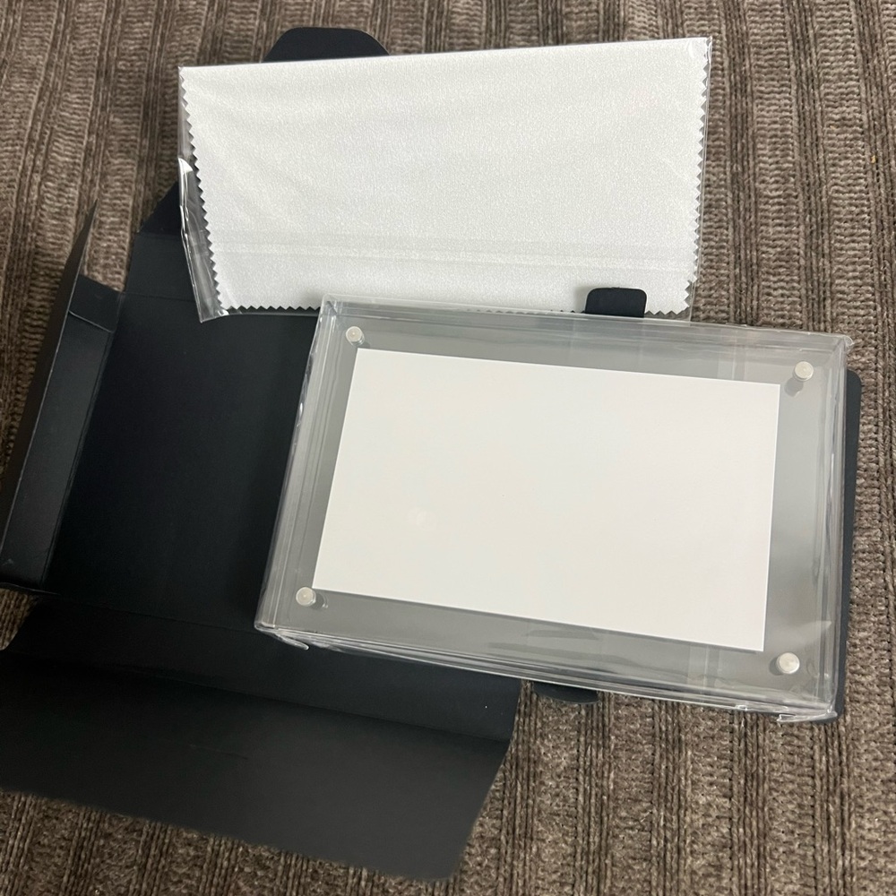 4x6 photo frame magnetic free standing for photo inserts with box